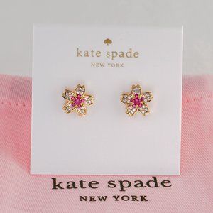 Kate Spade Japanese Flower Bloom Stud Earrings (with Dust Bag) Brand New